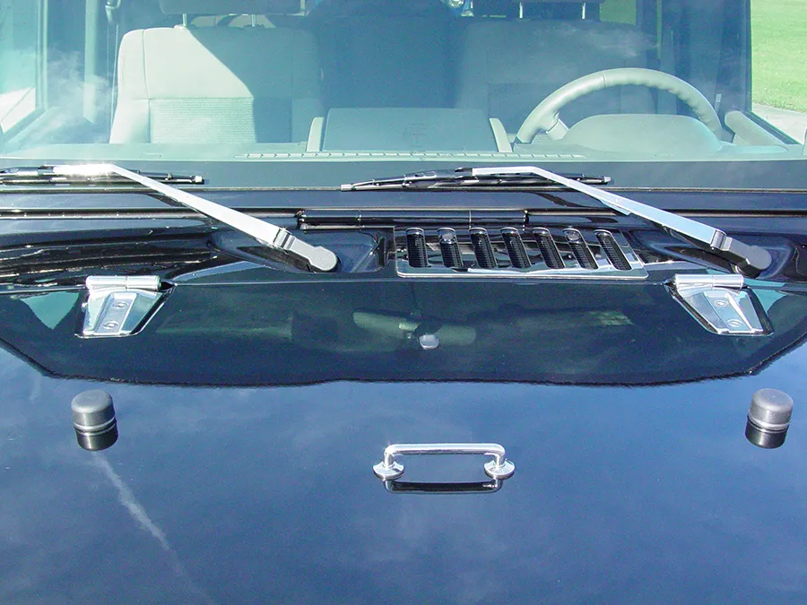 Jeep TJ/JK Windshield Tie Down Kit 97-18 Wrangler TJ/JK Polished Silver Kentrol product image