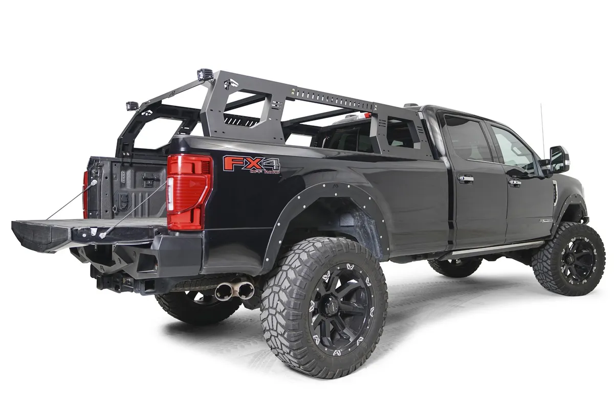 Overland Rack; Hold 700 lbs. Static Weight; 300 lbs. Dyniamic Weight; 2 Stae Matte Black Powder Coat; product image