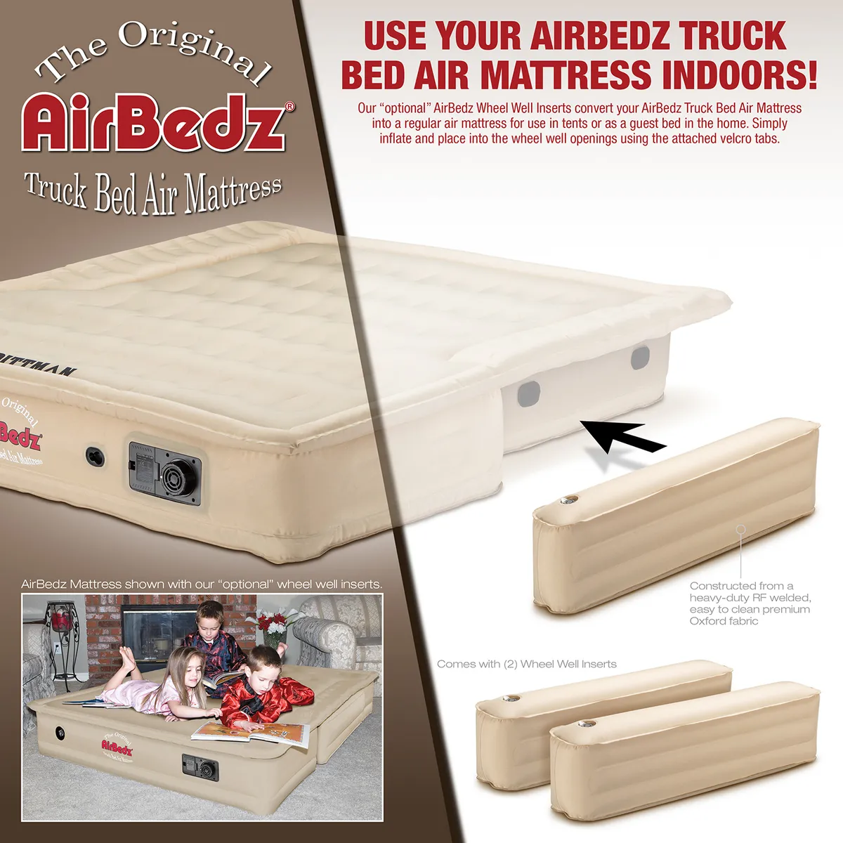 Airbedz Ppi-Tan_ac5_505 Original Inflatable Wheel Well Side Inserts - Fits Only Ppi 505 product image