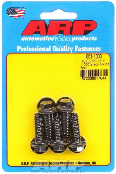 ARP Auto Racing 5/1618 x 1.000 Hex Black Oxide Bolts