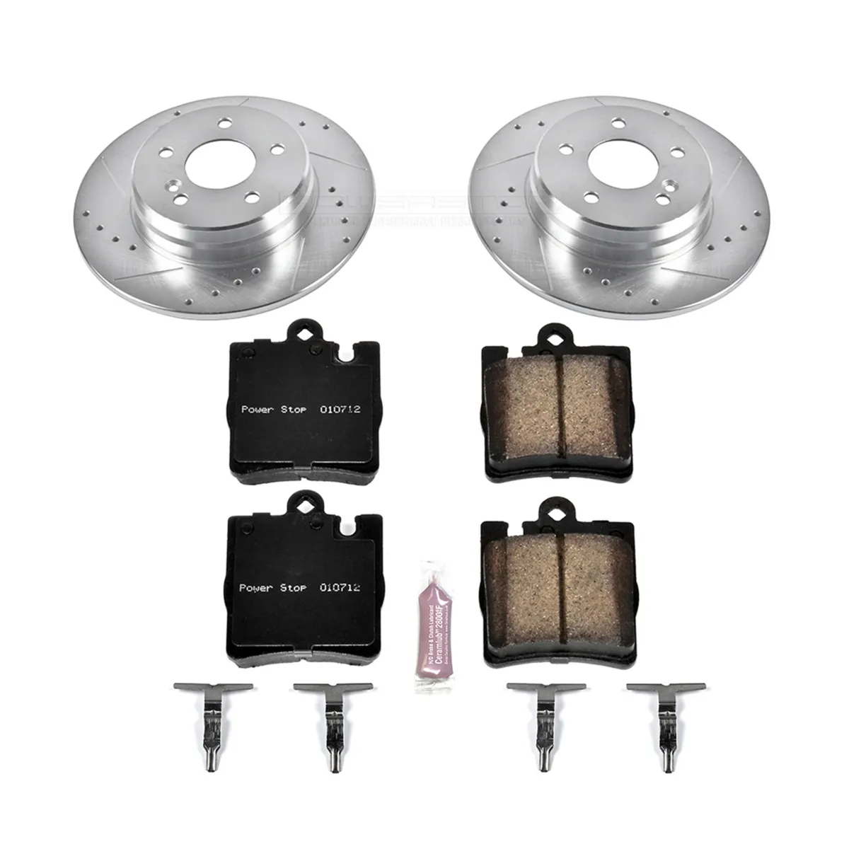 Z23 Evolution Sport Upgrade Kit: Drilled/Slotted Rotors; Carbon-Fiber Ceramic Pads W/Hardware; Pad Sensors product image