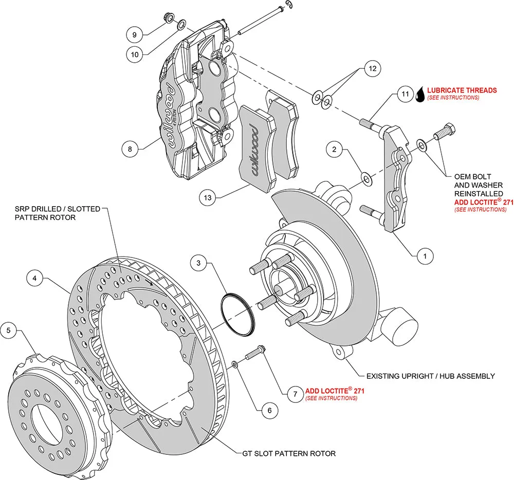 2005 - 2011 Chrysler, Dodge AERO4 Big Brake Rear Brake Kit For OE Parking Brake - 140-11765 product image