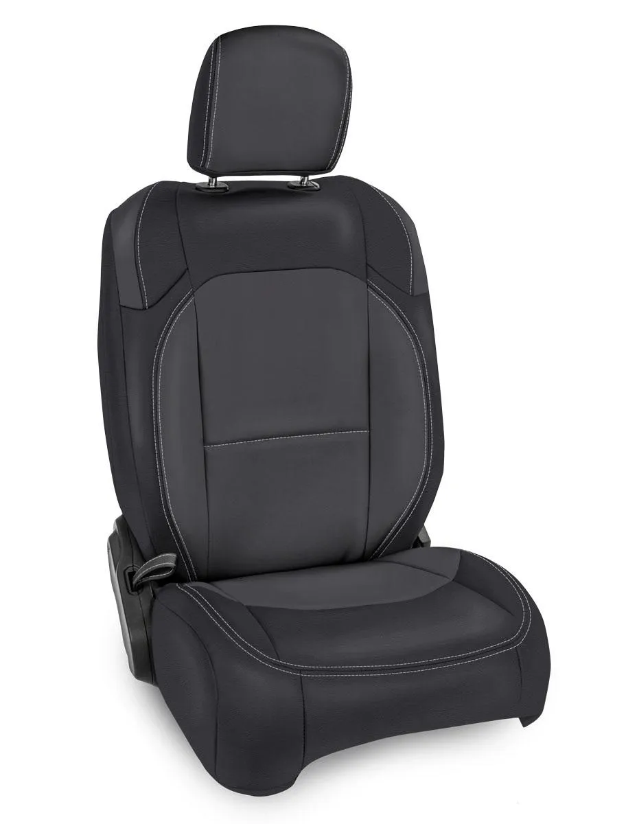 PRP Front Seat Covers For 18-24 Jeep Wrangler JL 2 Door with Molle Back Pair Black and Gray PRP Seats
