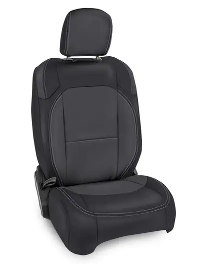 PRP Front Seat Covers For 18-24 Jeep Wrangler JL 2 Door with Molle Back Pair Black and Gray PRP Seats