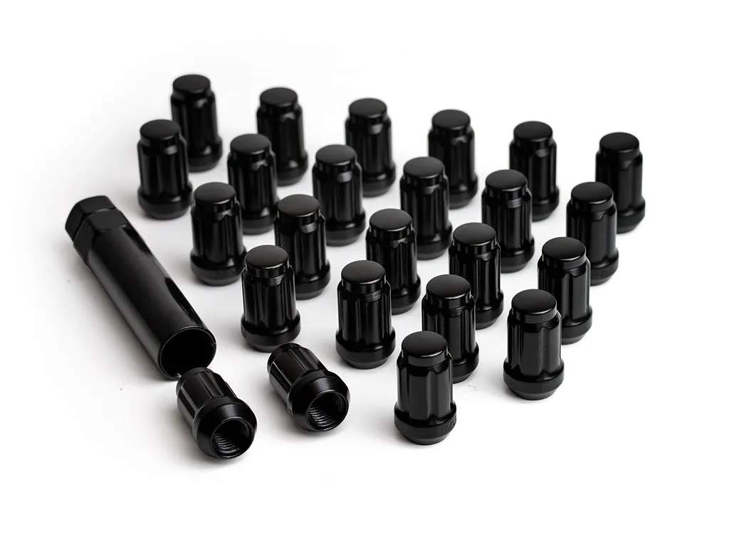 ICON Vehicle Dynamics ICON Alloys, Lug Nut Kit, M12 x 1.5, Black, 24 Count with Lug Key