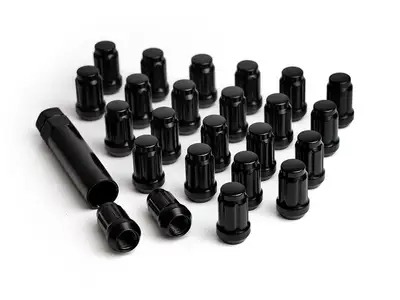 ICON Vehicle Dynamics ICON Alloys, Lug Nut Kit, M12 x 1.5, Black, 24 Count with Lug Key