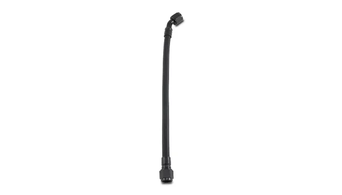 Pre Assembled Hose Assembly; -6AN; 12 in. Hose Length; Straight/45 Degrees Hose End Style; 24 in. PTFE w/10AN Female Fittings Straight/45 Degrees; product image
