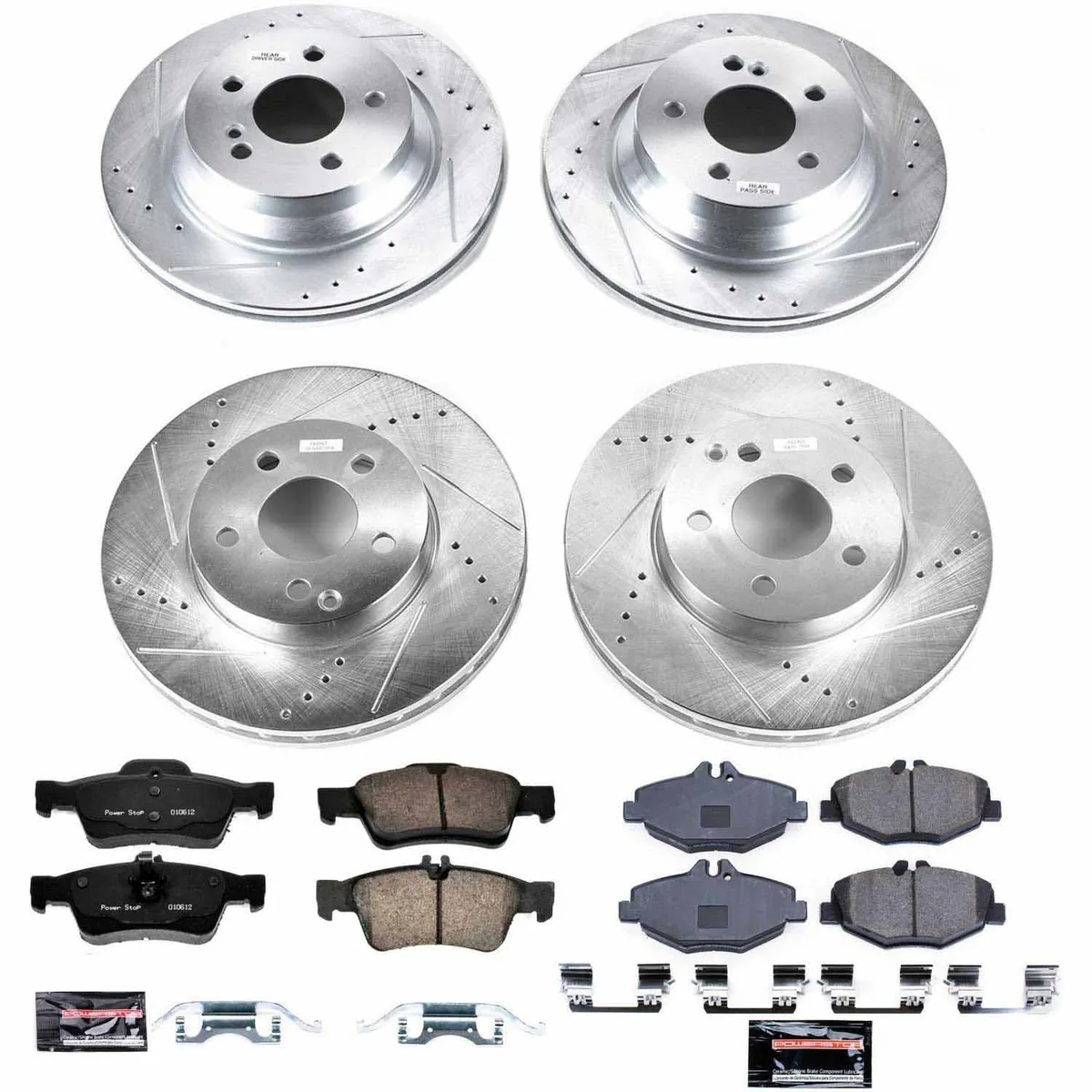 Z23 Evolution Sport Upgrade Kit: Drilled/Slotted Rotors; Carbon-Fiber Ceramic Pads W/Hardware; Pad Sensors product image