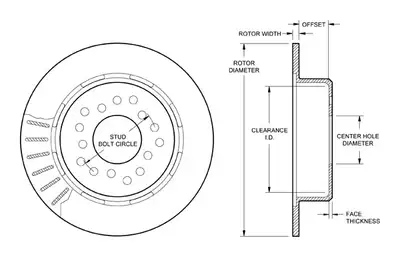 Wilwood Brakes Wilwood Rotor-2.32in Offset 11.00 x .810 - 5 Lug