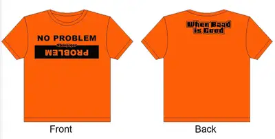 Steinjager Steinjäger Orange Shirts Problem No Problem Size M