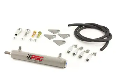 PSC Motor Sports Single Ended Steering Cylinder And Hose Kit 1.5 Inch X 8.0 Inch Stroke X 0.6250 Inch Rod
