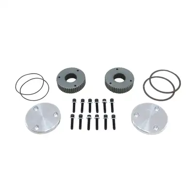 Yukon Gear And Axle Hardcore Drive Flange Kit Dana 60 30- Spline Outer Stubs Non-Engraved Caps Hardcore Flange Set D60 30 Spline Non-Engraved Both Sides Yukon Gear
