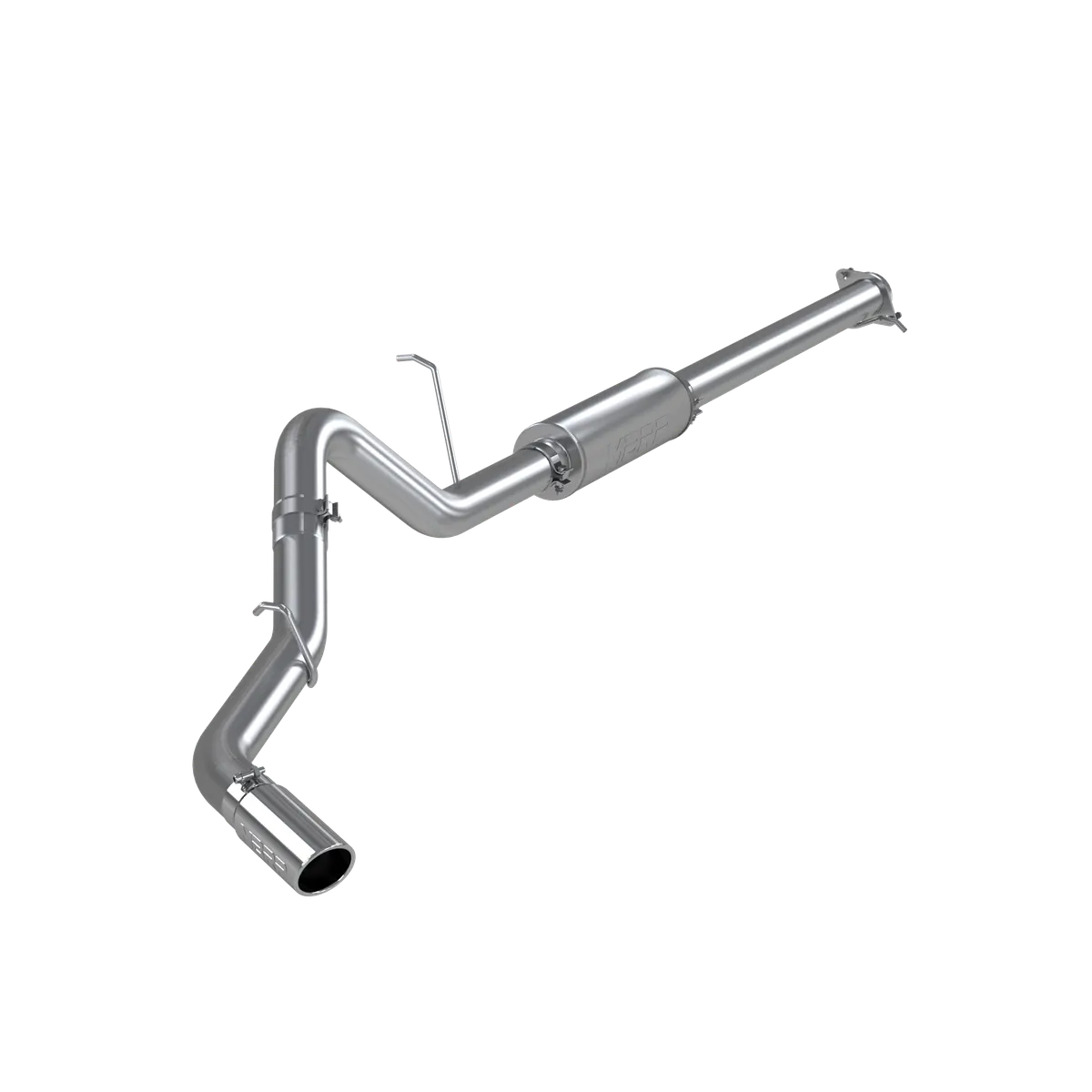 Armor Lite Cat Back Exhaust System; 3.5 in.; Incl. Ext. Pipe/Muffler/Over Axle Pipe/Tailpipe/Hardware/4 in. OD Tip; Single Side Exit; Aluminized; product image