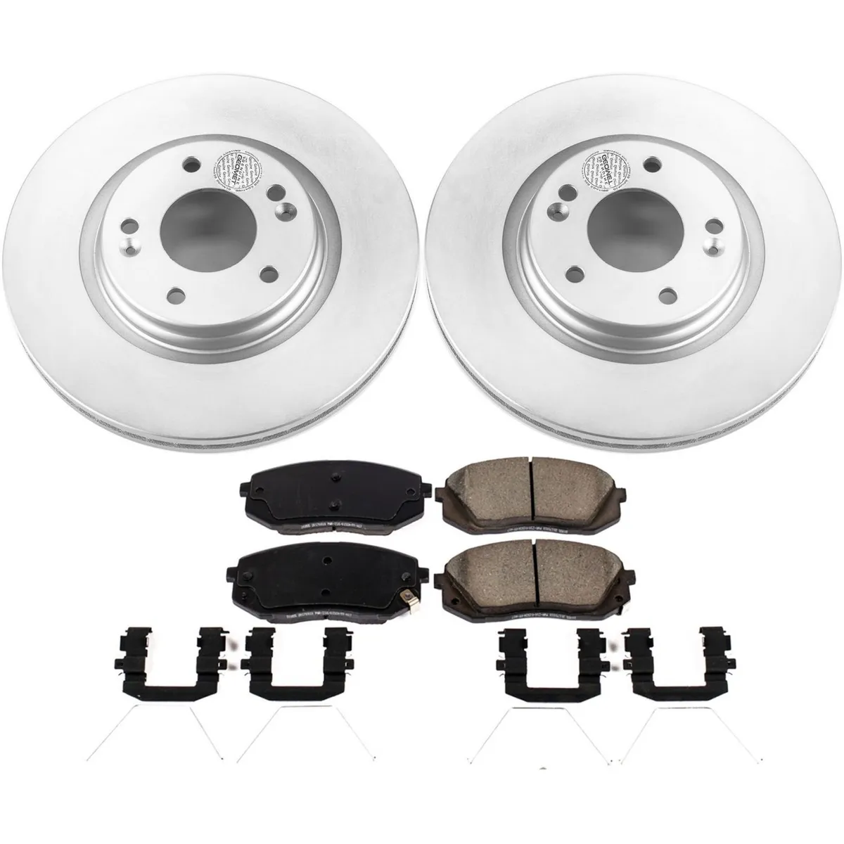 Z17 Geomet Coated Rotor Kit: Genuine Geomet Fully Coated Rotors; Ceramic Pads W/Hardware product image