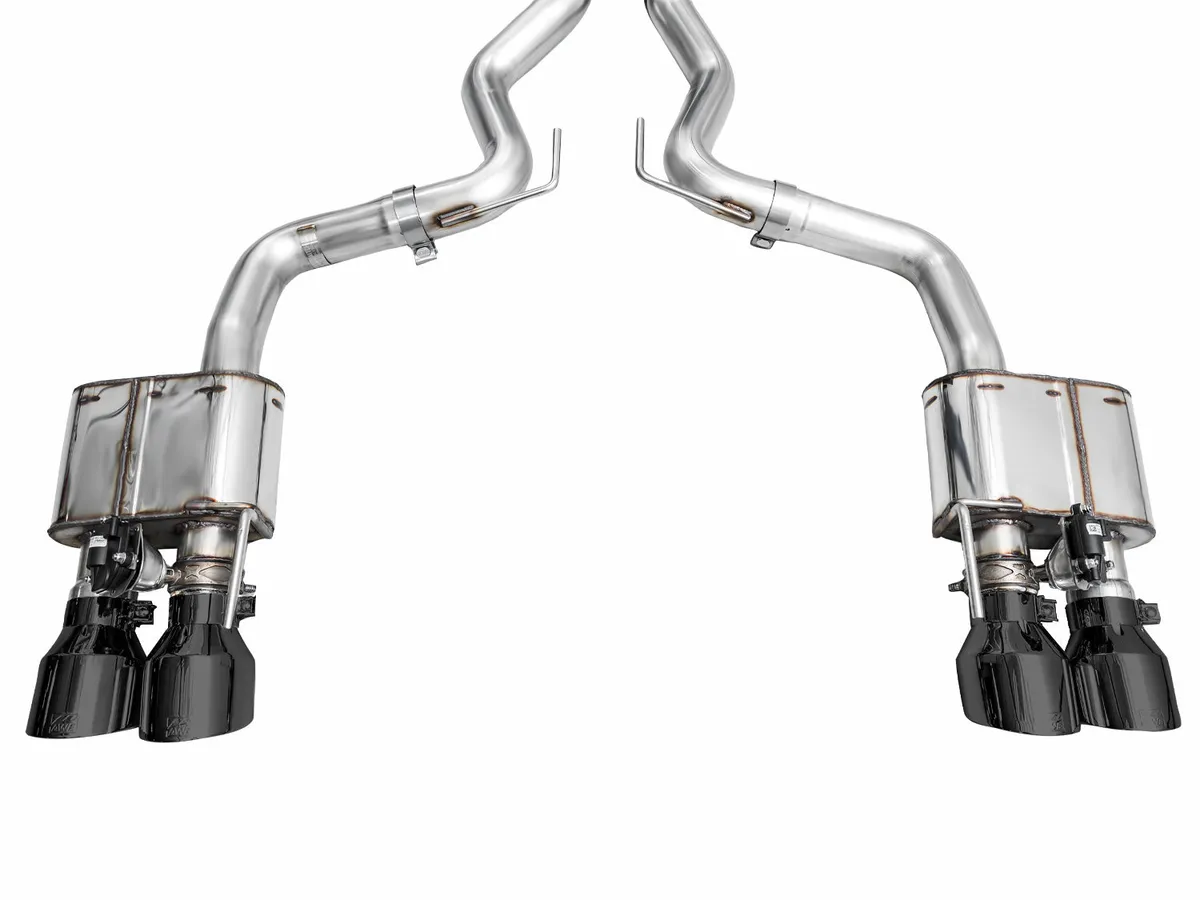 AWE SwitchPath™ Exhaust for S650 Ford Mustang GT Fastback - Quad Chrome Silver Tips product image