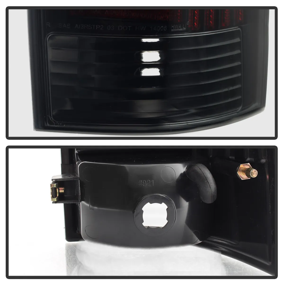 XTune Light Bar LED Tail Lights; Black Smoke; Not Compatible w/Factory Equipped LED Tail Lights; product image