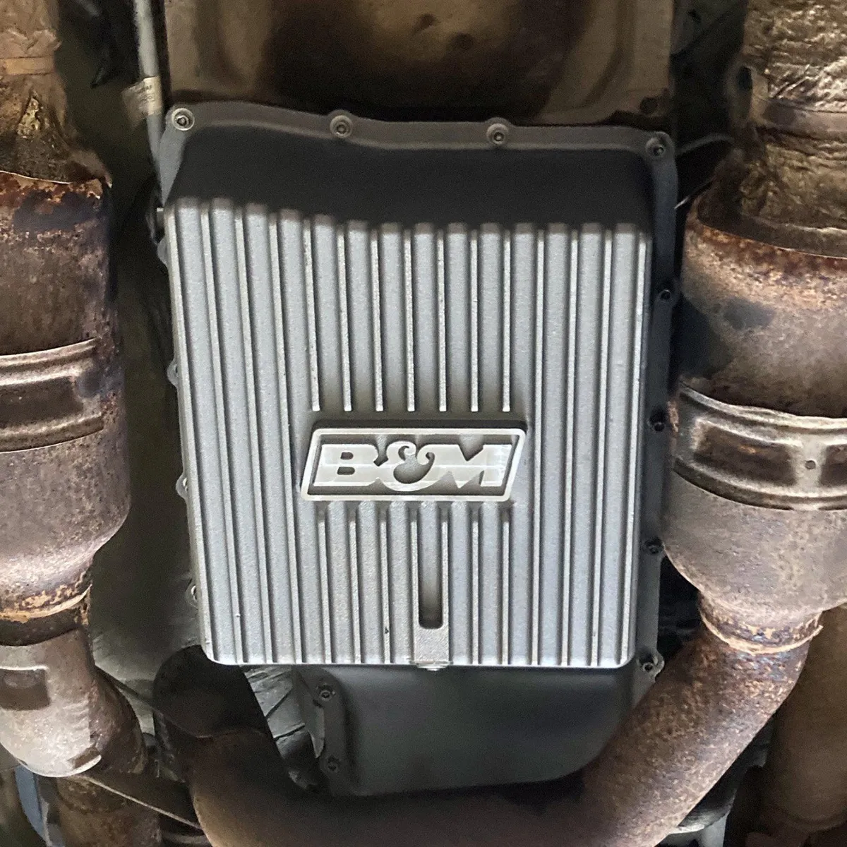 '11-21 Ford F250/F350 B&M HI-TEK Deep Transmission Pan - Natural product image