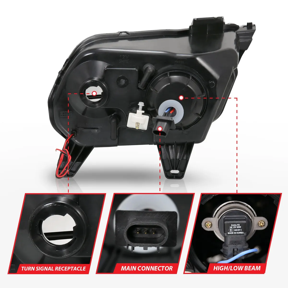 1014 Mustang Projector Halo Black Clear(Ccfl Headlights Driver/Passenger product image