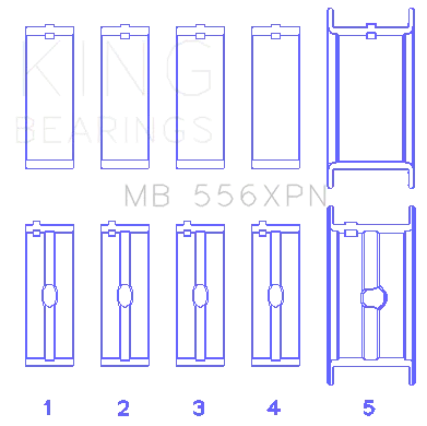 Main Bearing Set For Chevrolet 396502 Gen IV v vi product image