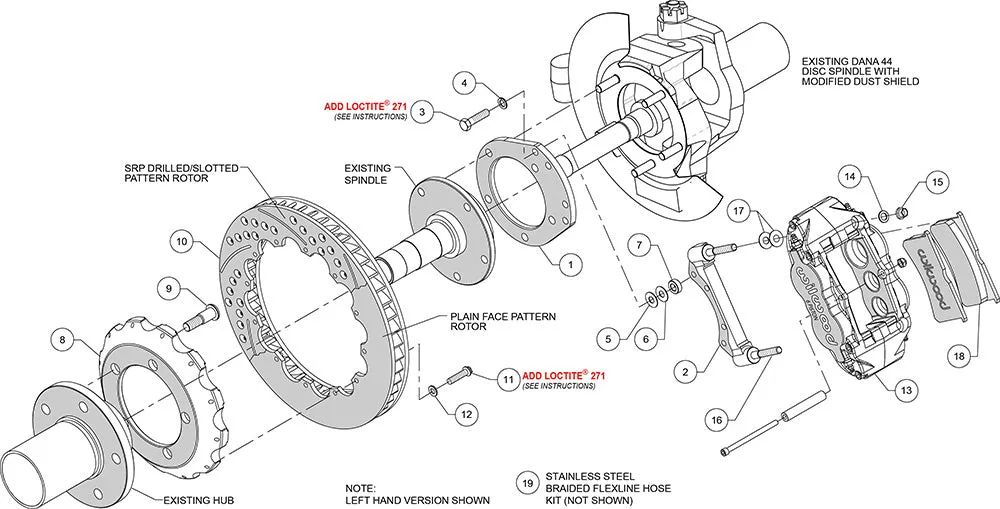 1976 - 1977 Ford Forged Narrow Superlite 6R Big Brake Front Brake Kit (Hat) - 140-13305 product image