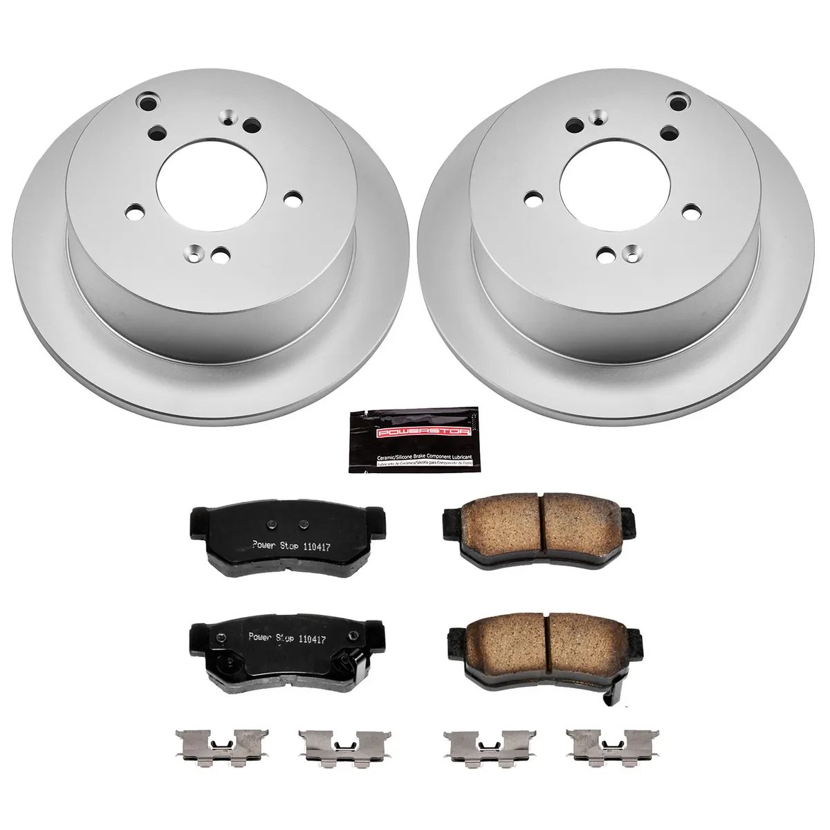 Z17 Geomet Coated Rotor Kit: Genuine Geomet Fully Coated Rotors; Ceramic Pads W/Hardware product image