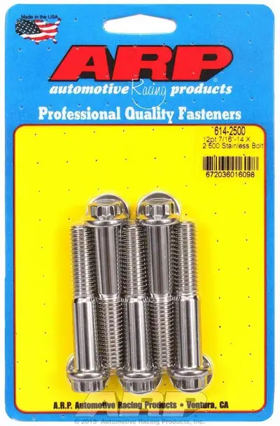 ARP Auto Racing 7/1614 x 2.500 12pt 1/2 Wrenching ss Bolts