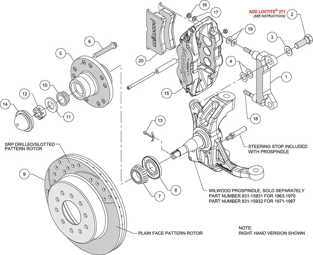 6387 C10/C15 Forged Narrow Superlite 6r Big Brake Kit Hub & 1pc Rotor Black Powder product image