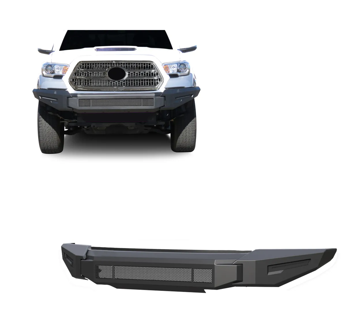 Black Horse Off Road Black Horse Off Road AFB-TA21-BU Armour II Heavy Duty Modular Front Bumper-Bumper Only