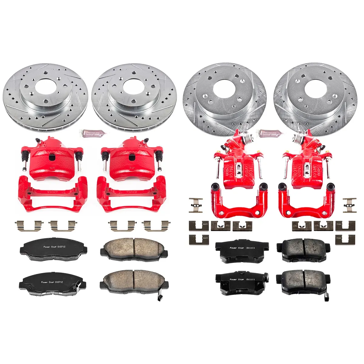 Z23 Evolution Sport Upgrade Kit: Drilled/Slotted Rotors; Carbon-Fiber Ceramic Pads; Powder Coated Calipers product image