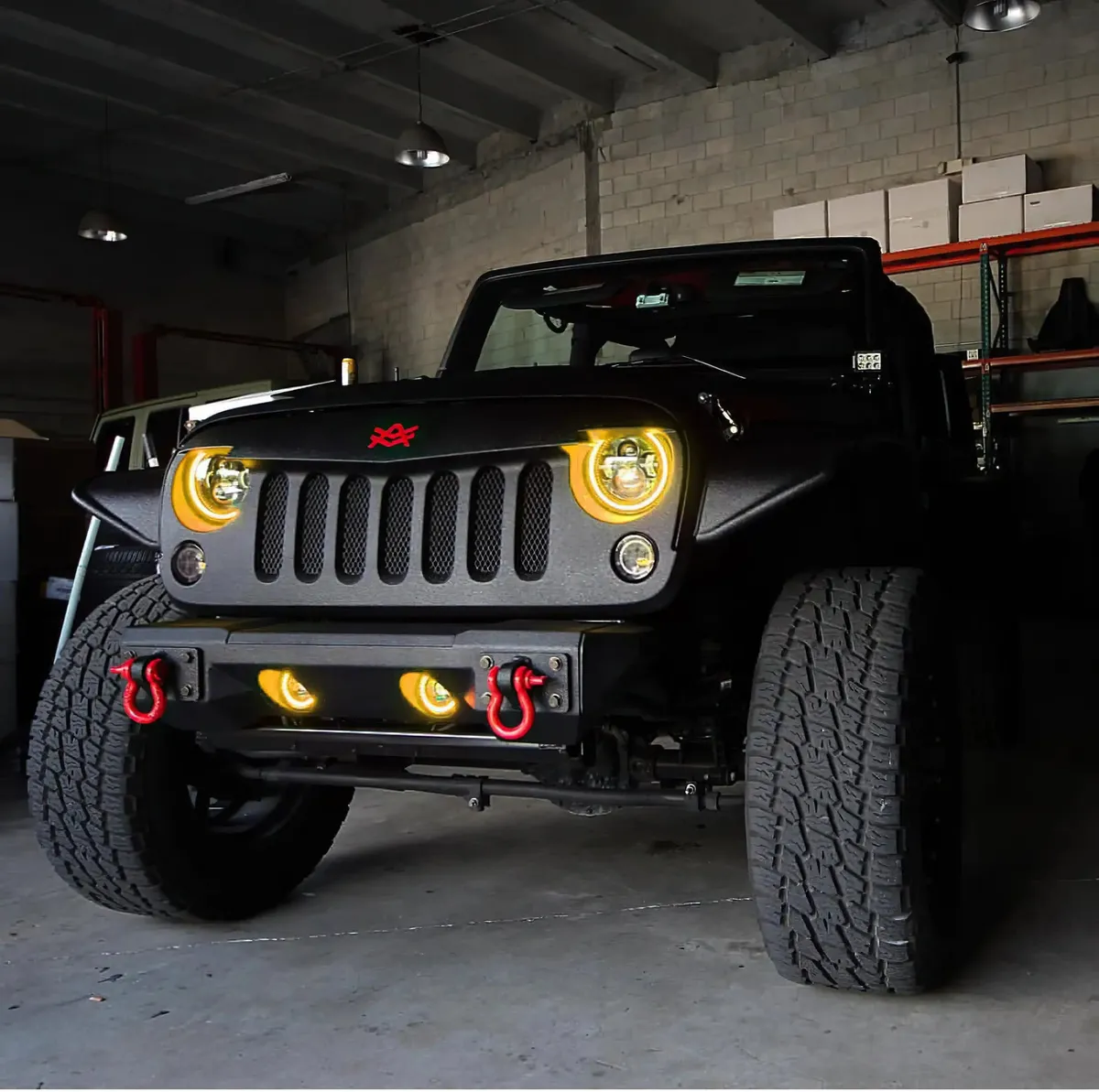 ORACLE Lighting 2007-2018 Jeep Wrangler JK LED Surface Mount Fog Light Halo Kit - White / No product image