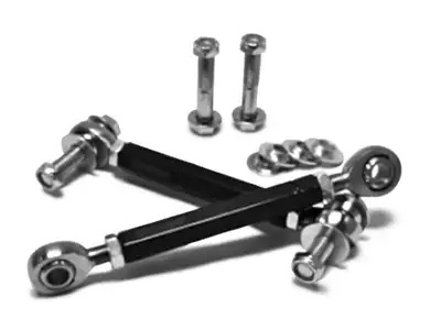 Steinjager Steinjäger Without Drop Clevises Sway Bar End Links 1/2-20 9.00 Inches Long Chrome Moly Heims Powder Coated Aluminum Tubes