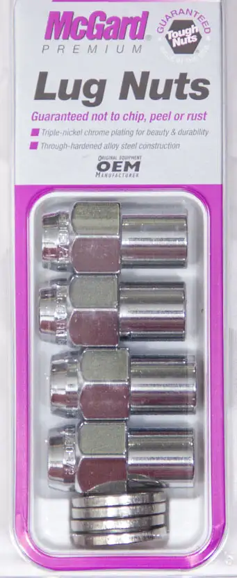 McGard Hex Lug Nut 7/1620 Mag Washer Reg .746 in Shk 13/16 Hex 1.65 in Oal Chrome (