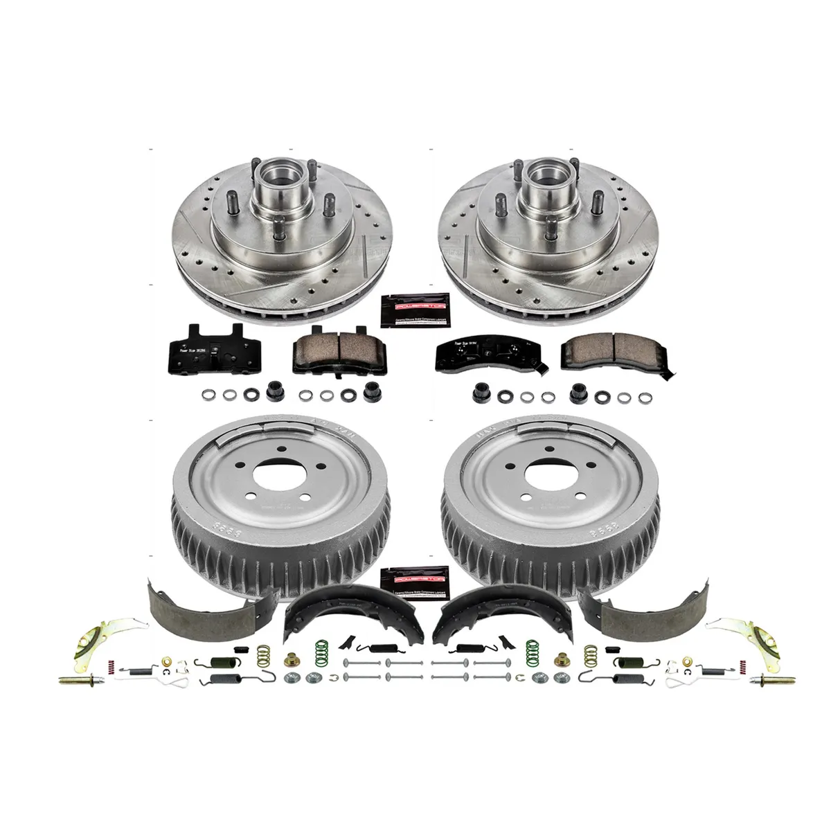 Z23 Evolution Sport Upgrade Kit: Drilled/Slotted Rotors; Carbon-Fiber Ceramic Pads W/Hardware; Coated Drums; Shoes W/Hold Down And Adjuster Kit product image