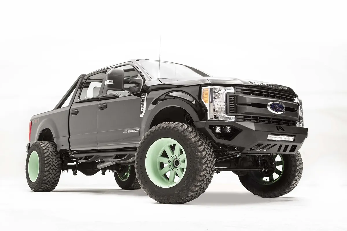 Vengeance Front Bumper; 2 Stage Black Powder Coated; w/No Guard; product image