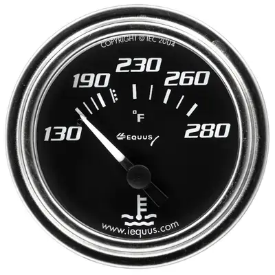 Equus 2 in. Chrome Mechanical Water Temperature Gauge