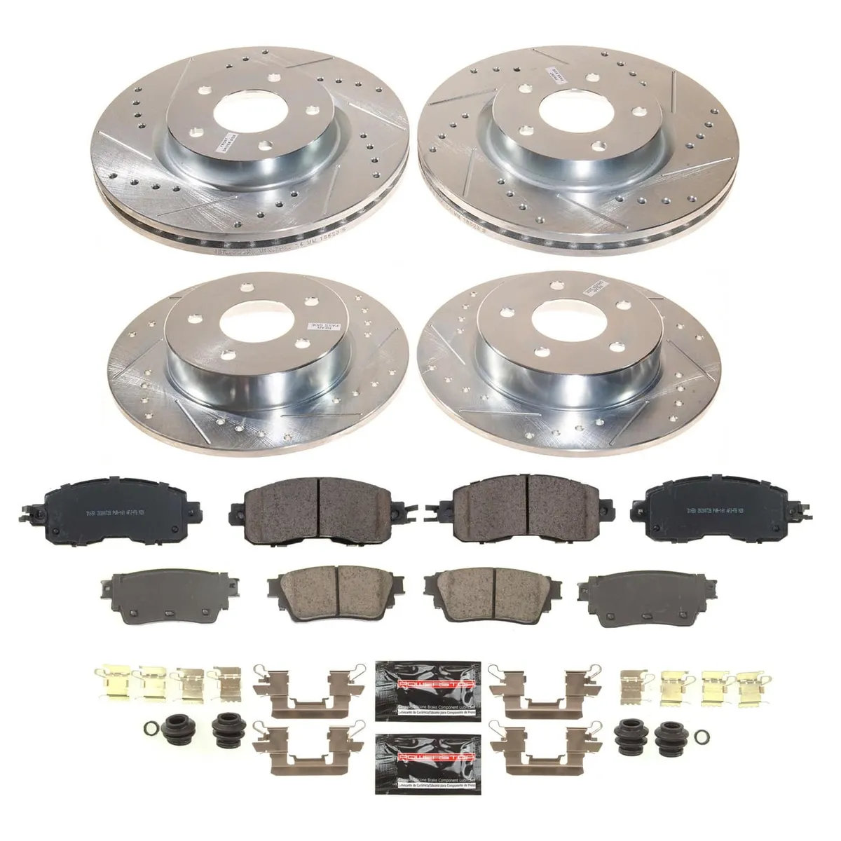 Z23 Evolution Sport Upgrade Kit: Drilled/Slotted Rotors; Carbon-Fiber Ceramic Pads W/Hardware product image