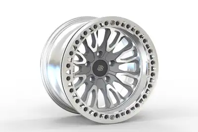 Baja Built Race Wheels Baja Built RENEGADE Cast Beadlock Wheel, 17x9 5x5 -12mm - Machined - JT/JL/JK