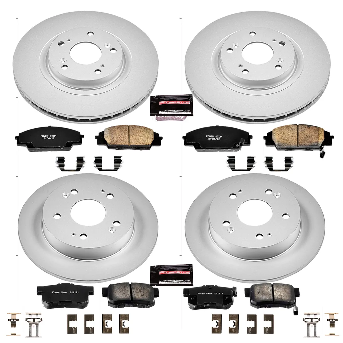 Z17 Geomet Coated Rotor Kit: Genuine Geomet Fully Coated Rotors; Ceramic Pads W/Hardware product image