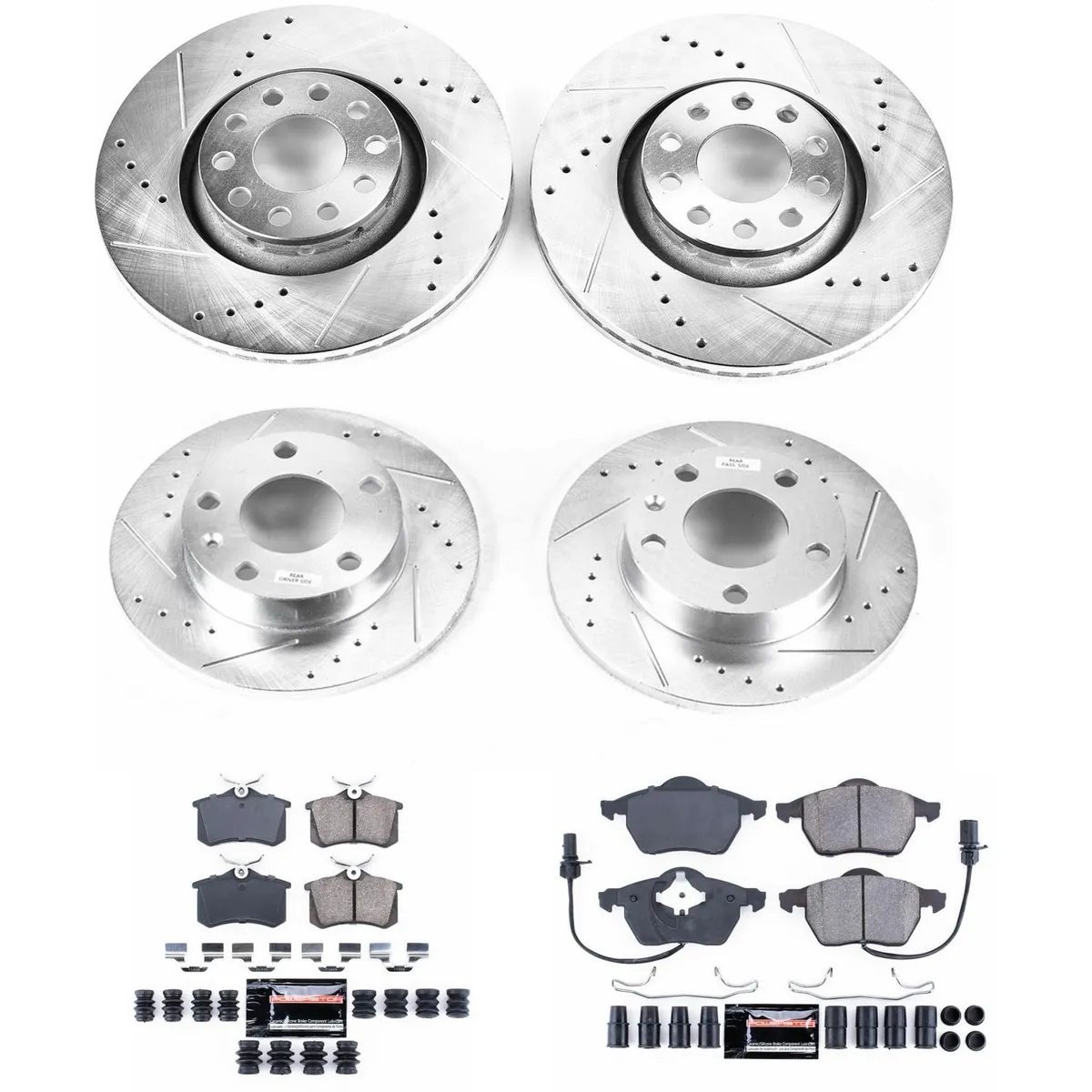 Z23 Evolution Sport Upgrade Kit: Drilled/Slotted Rotors; Carbon-Fiber Ceramic Pads W/Hardware product image