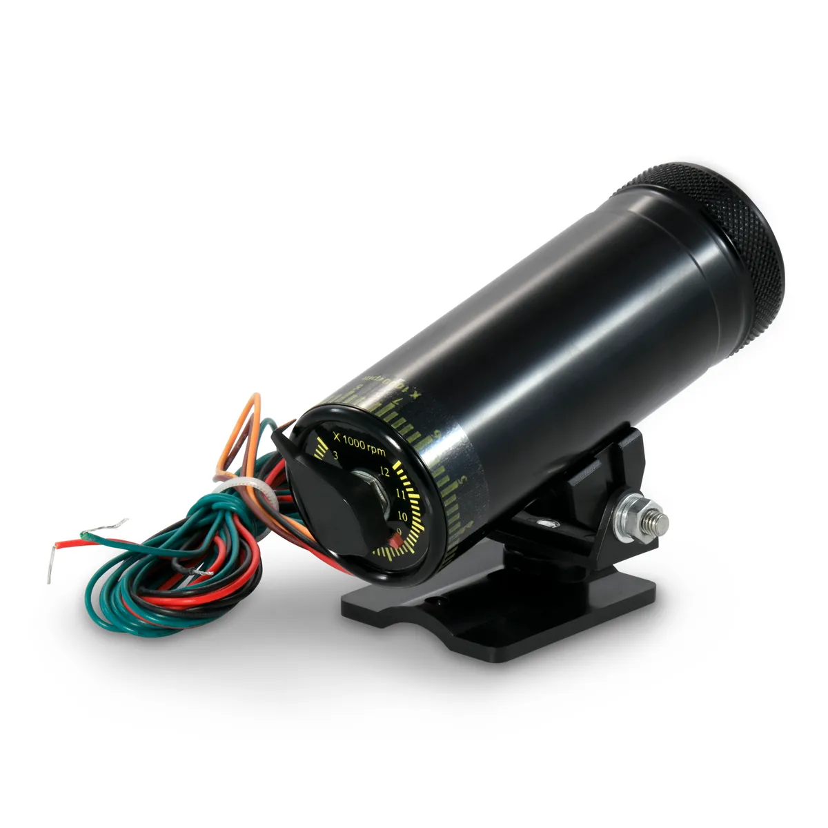 RPM Shift Light StAnd Alone Adjustable Model Black Body with Yellow Cover Proform product image