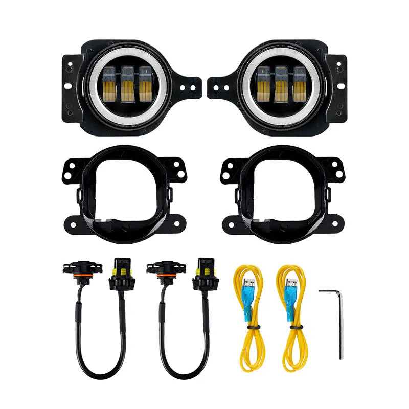 "4"" LED Fog Lights with Amber Color for Jeep Wrangler JL Jeep Gladiator JT 2018-Later" product image