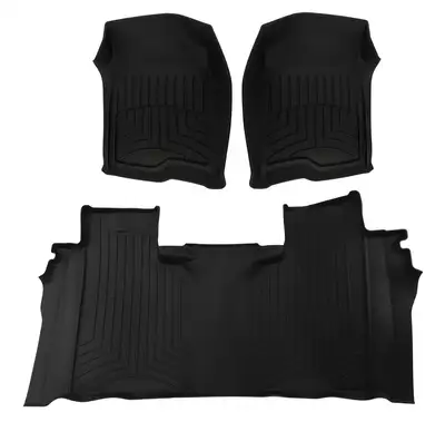 Weathertech WeatherTech 2019 - 2025 Chevrolet Silverado 1500 Black Front Rear FloorLiner HP 441436-1-2IM