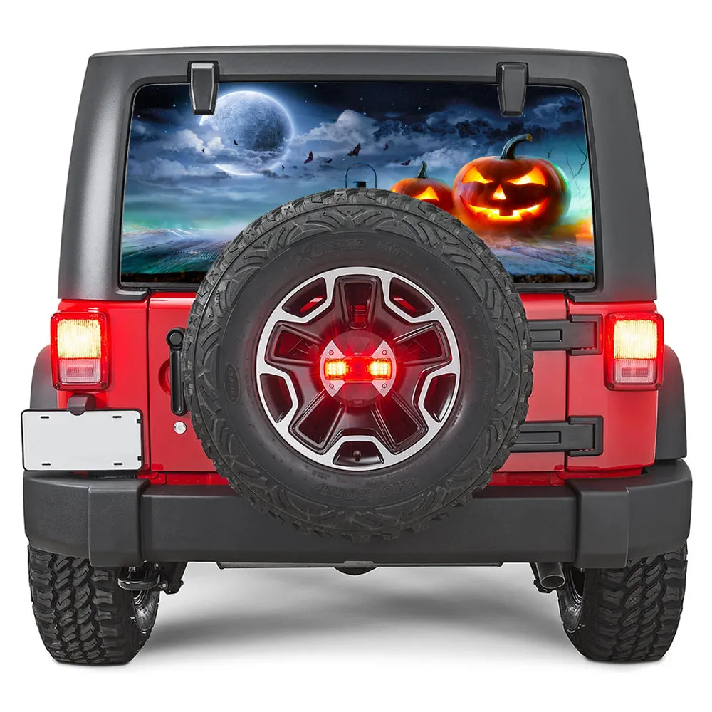 Moon Rising Flag Print Rear Window Decal product image