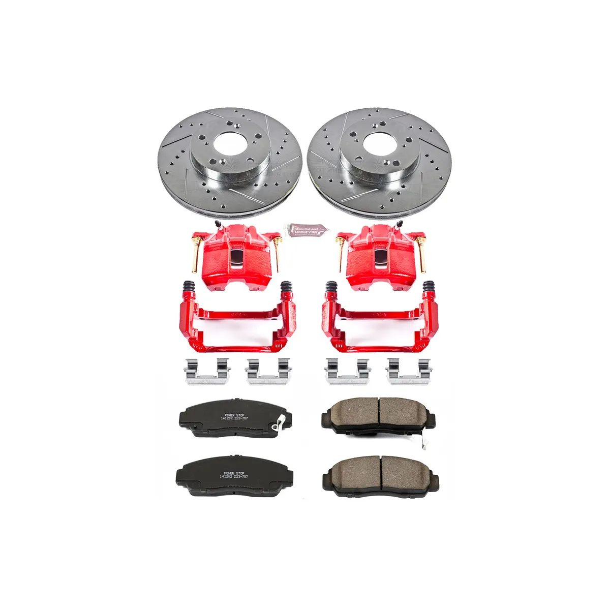 Z23 Evolution Sport Upgrade Kit: Drilled/Slotted Rotors; Carbon-Fiber Ceramic Pads; Powder Coated Calipers product image