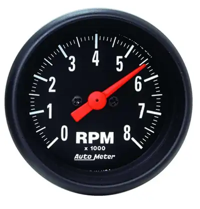 AutoMeter Gauge, Tachometer, 2 1/16", 8k RPM, In-Dash, Z Series