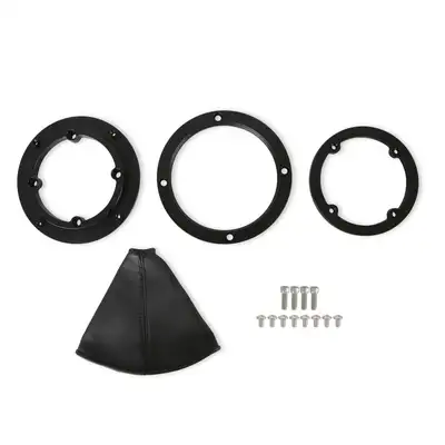 Hurst Universal Billet Shifter Boot & Bezel Round Black Finish