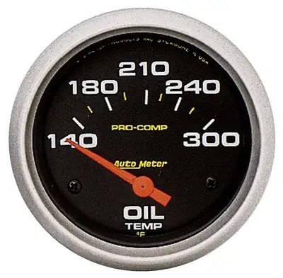 AutoMeter 2-5/8 In. Oil Temperature, 140-300 Fahrenheit, Pro-Comp