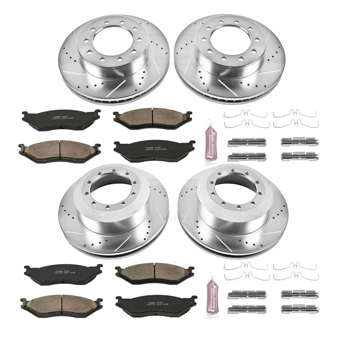 Z23 Evolution Sport Upgrade Kit: Drilled/Slotted Rotors; Carbon-Fiber Ceramic Pads W/Hardware product image