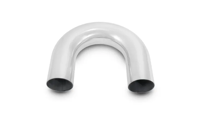 180 Degree Aluminum Bend; 2 in. OD; 4 in. Leg Length From Tangent; 1.8MM Wall Thickness; 6063 Aluminum; Polished; product image