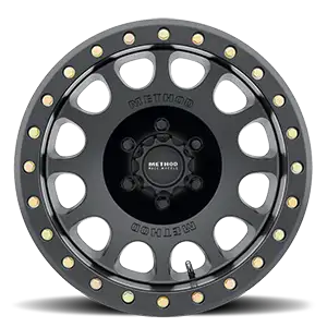 Method Race Wheels MR105 Beadlock Wheel 17x9.0 3.5in Backspace -38mm Offset 6x5.50 Bolt Pattern Standard Lug Hole Matte Black Finish.